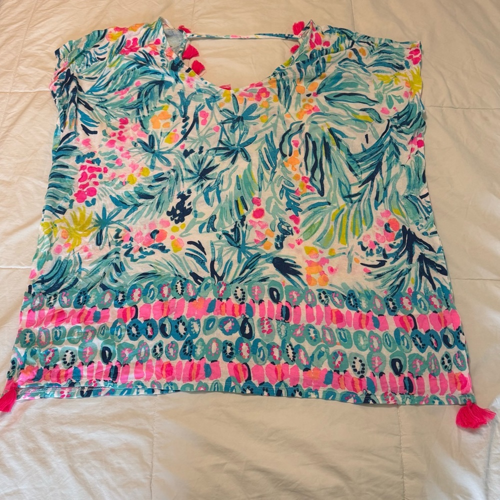 Lilly Pulitzer Tropical Print Swim Cover-Up